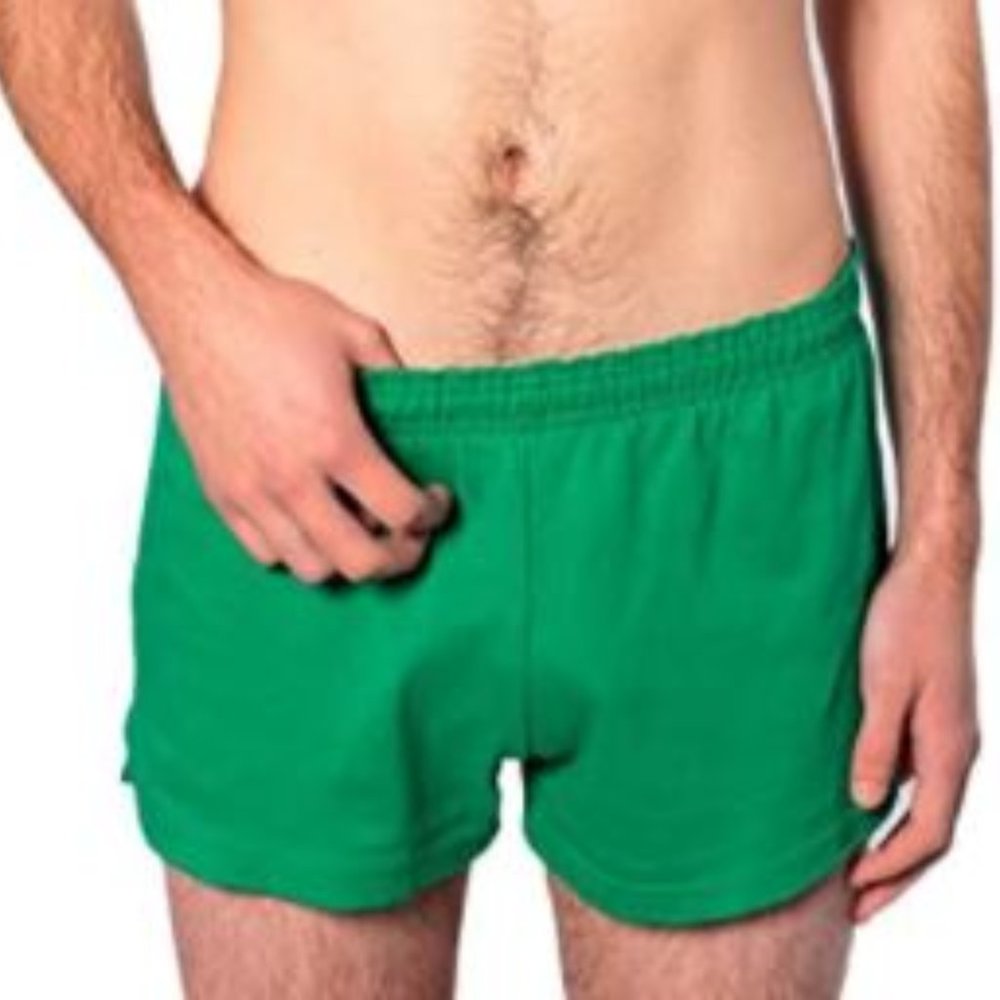 NWT American Apparel Thick Knit PE Shorts Green L
